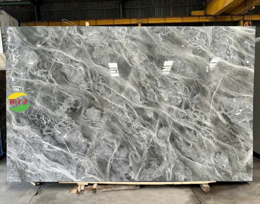 tranh đá xuyên sáng màu đen xám